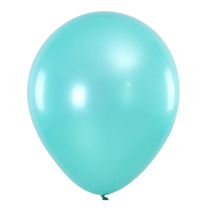 GLOBO  METAL 23CM TURQUESA 25 UNID BE