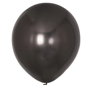 GLOBO METALIZADO 23 CM NEGRO 25 UNID BELINA