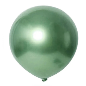 GLOBO METALIZADO 23 CM VERDE 25 UNID BELINA