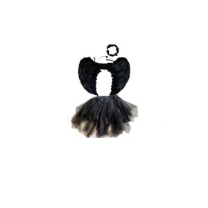SET ALAS PLUMAS CINTILLO CARNAVAL NEGRA