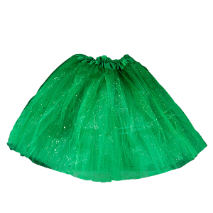 Falda ballerina adulto escarcha verde (40CM)