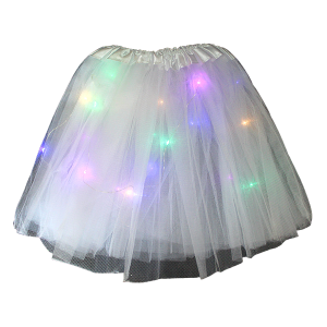 Falda ballerina led blanco