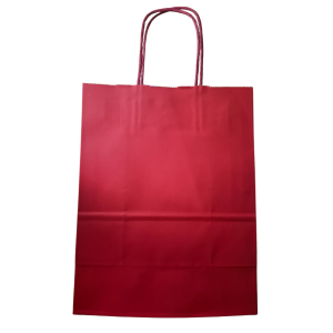 BOLSA DE PAPEL ROJA 22X27 MP
