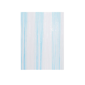 CORTINA FLECOS  BLANCO CELESTE  MR PARTY