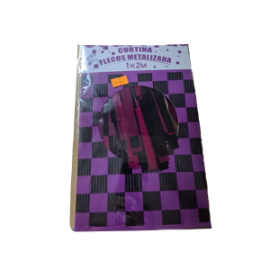 CORTINA FLECOS FUCSIA NEGRO 1X2 MT MPA