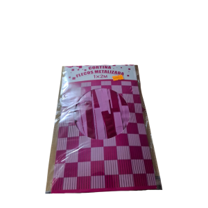 CORTINA FLECOS FUCSIA ROSADO 1X2 MT MPA