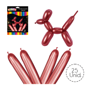 GLOBO FIGURA CHROME FUCSIA X25 FESTY