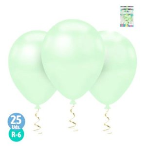 GLOBO R6 MACARON MENTA X25 PARTY