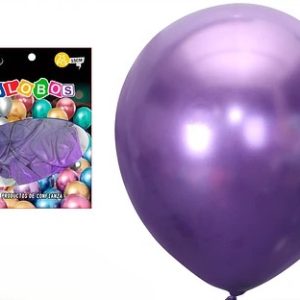 Globo color morado cromado 25 unidades (15CM)