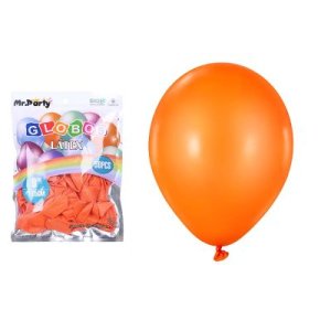 GLOBO LISO 25CM NARANJA 50 UNID MP