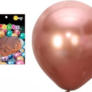 Globo color oro rosa cromado 25 unidades (15CM)