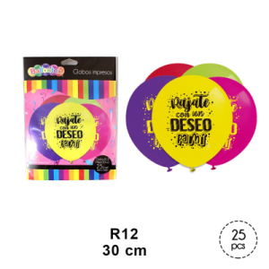 Globo con frase rajate con un deseo pa mi (R12)