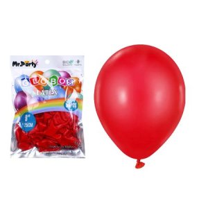 GLOBO LISO 25CM ROJO 50 UNID MP