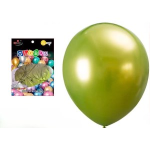 GLOBO 15CM METALIZADO LIMA 25 UNID BE
