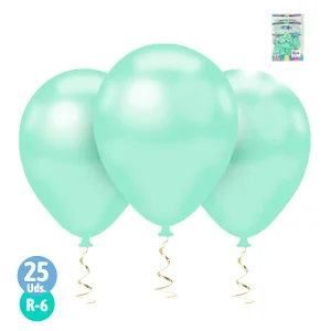 Globo verde agua pastel 25 unidades (R6)