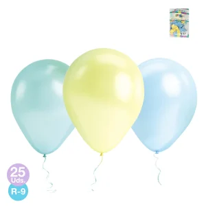 Globos colores pasteles surtidos 25 unidades (R12)