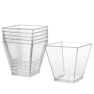 POTE ACRILICO 200ML TRANS 10 UID BE