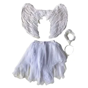 SET ALA TUTU CINTILLO AUREOLA CARNAVAL BLANCA