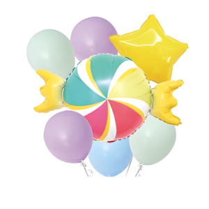 SET GLOBO CARAMELO X7PCS BELINA