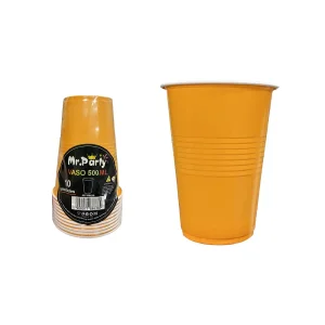 Vasos plásticos variedad de colores (10 unidades 500ML)