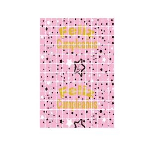 Cortina metal cuadrado rosado FC (1x2MT)