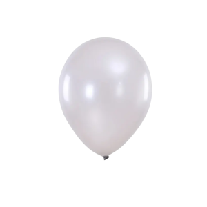 GLOBO METAL  25CM PLATA 50 UNID MP