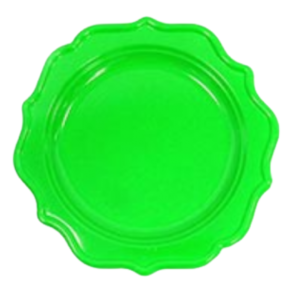 PLATOS PLAST ROMANTIC VERDE X 10 VIERI
