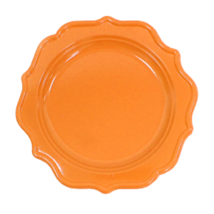 PLATOS PLAST ROMANTIC NARANJA X 10 VIERI