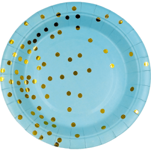 PLATO CELESTE DORADO GRANDE