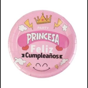 PLATO CARTON CORONA ROSADO GRANDE 6 UNID