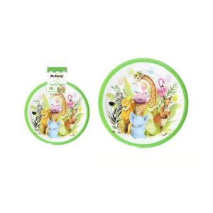 Plato de papel estampado zoológico 6 unidades (18CM)