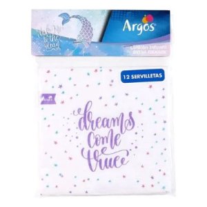 SERVILLETA SIRENA TORNASOL 12PC ARGOS