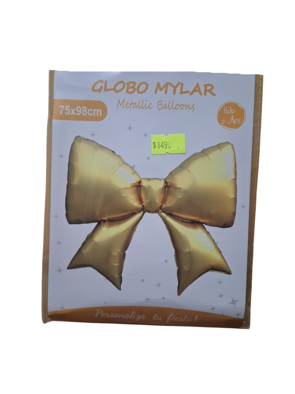 Globo foil corbatín dorado (98CM)