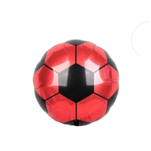 Globo foil pelota roja negra