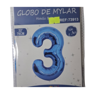 Globo foil azul 3 (32 pulgadas)