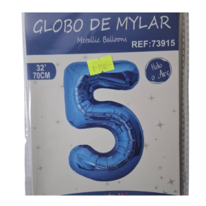 Globo foil azul 5 (32 pulgadas)