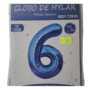 Globo foil azul 6 (32 pulgadas)
