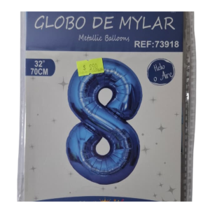 Globo foil azul 8 (32 pulgadas)