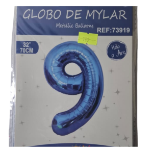 Globo foil azul 9 (32 pulgadas)