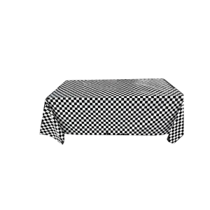 MANTEL PLASTICO CUADRO NEGRO BLANCO MPA