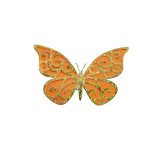 Adorno mariposa dorado (12 unidades)