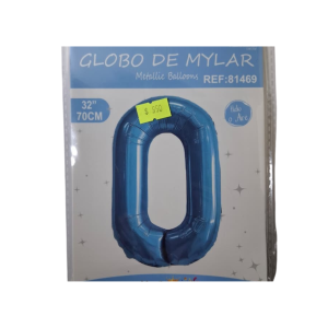 Globo foil celeste 0 (32 pulgadas)