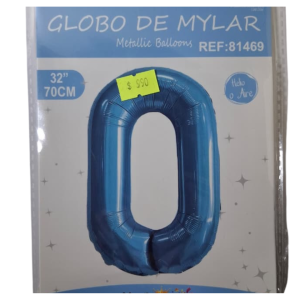 Globo foil celeste 0 (32 pulgadas)
