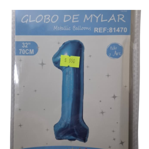 Globo foil celeste 1 (32 pulgadas)