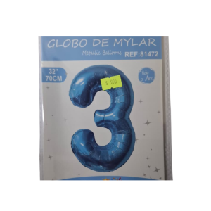 Globo foil celeste 3 (32 pulgadas)