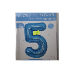 Globo foil celeste 5 (32 pulgadas)