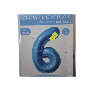 Globo foil celeste 6 (32 pulgadas)