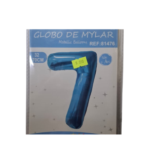 Globo foil celeste 7 (32 pulgadas)