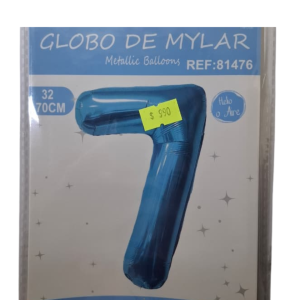 Globo foil celeste 7 (32 pulgadas)