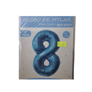 Globo foil celeste 8 (32 pulgadas)